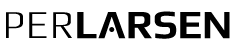 Per Larsen Logo (Hvid - Sort Baggrund)